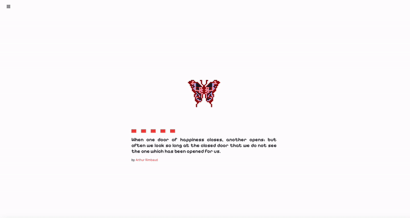 Butterfly Effect: React.js Web Application Preview