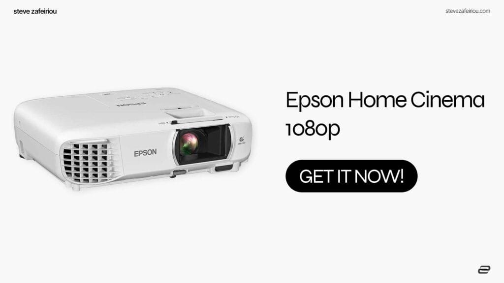 Epson Home Cinema 1080p projector, ideal for beginners and professionals in projection mapping, offering high resolution and vibrant visuals for creative displays.