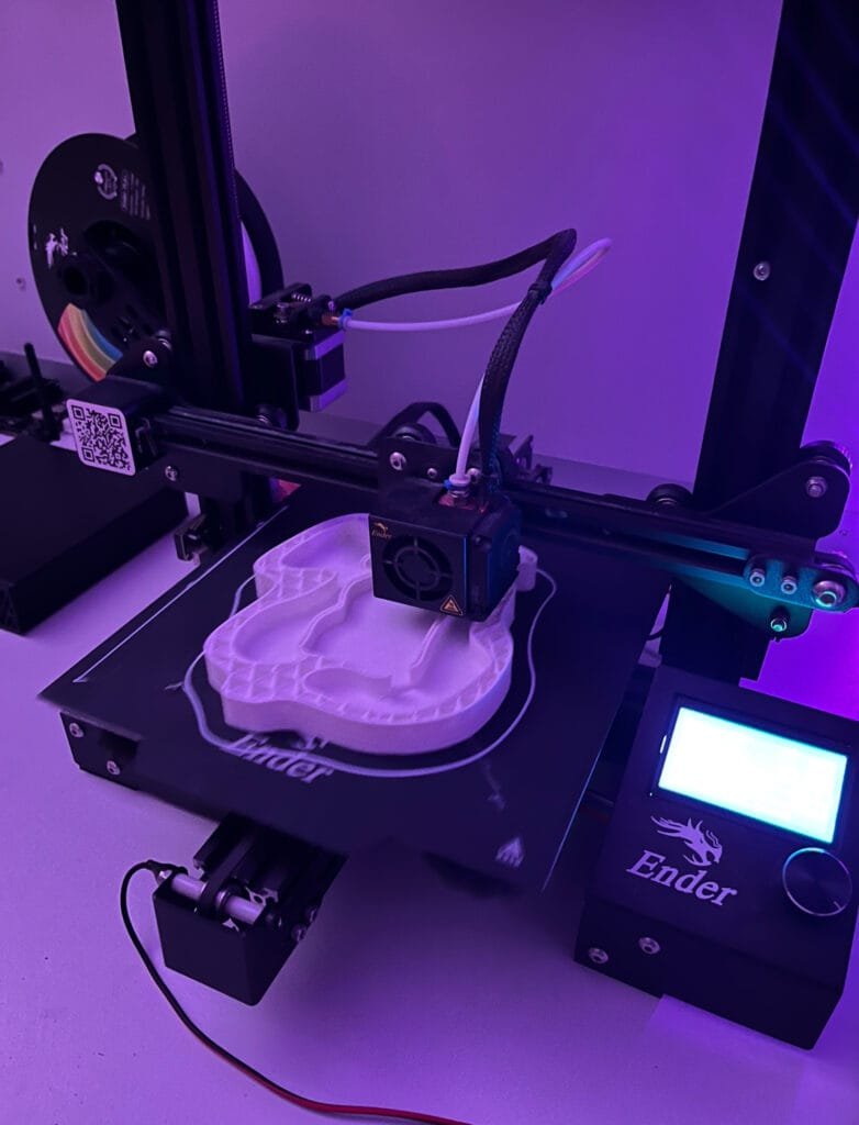 Art and Technology Integration: 3D printing a base of interactive sculpture.