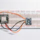 ESP8266 with MAX30102 Sensor on a Breadboard – A DFRobot MAX30102 pulse oximeter sensor connected to an ESP8266 board on a breadboard, illustrating a real-time health monitoring Arduino project.