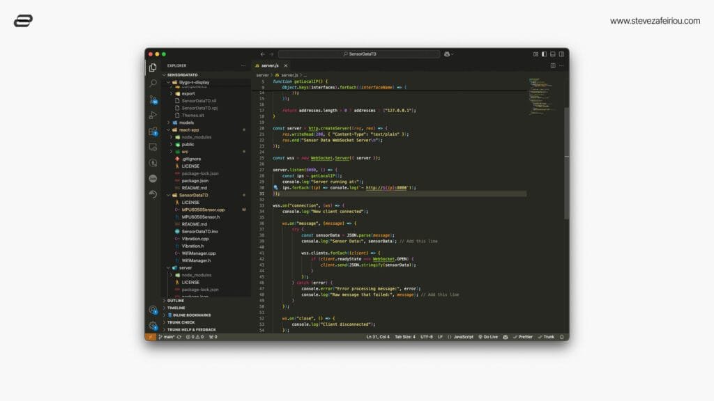 WebSocket Client Communication Setup for Real-Time Data Transfer
