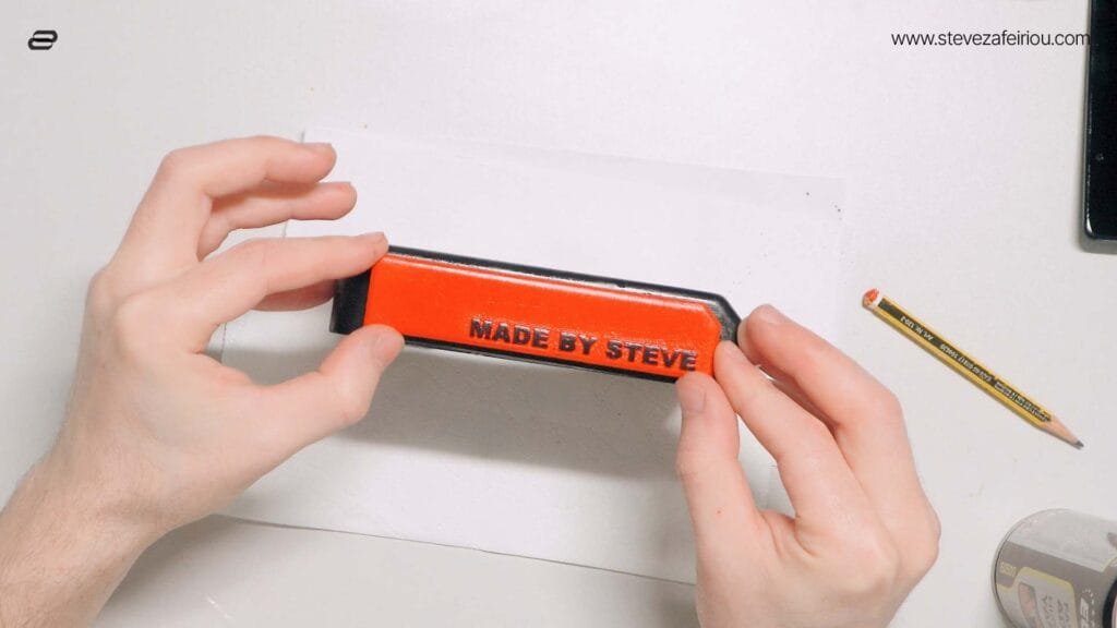 Custom 3D-printed arcade console casing labeled 'Made by Steve', designed for DIY retro gaming projects.