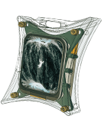 Interactive playable sculpture installation in a gallery-style environment, with sculptural forms inviting touch and engagement in a contemporary art-tech context