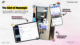 Illustration of The Wall of Nostalgia ecosystem showing an interactive storytelling wall app for user interaction, a client moderation and operations dashboard, and a physical mirror-connected art installation for events and immersive experiences.